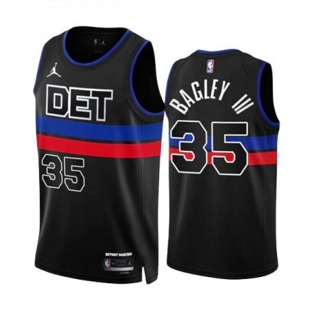 Maillot Basket Homme Detroit Pistons Marvin Bagley III 35 2022-23 Jordan Statement Edition Noir Swingman